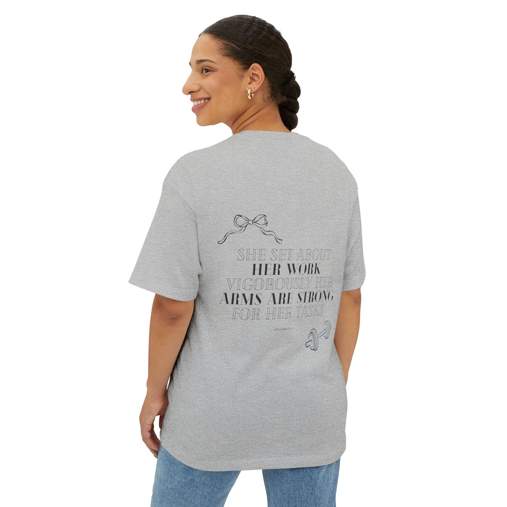 Proverbs 31:17 Oversized Boxy Tee