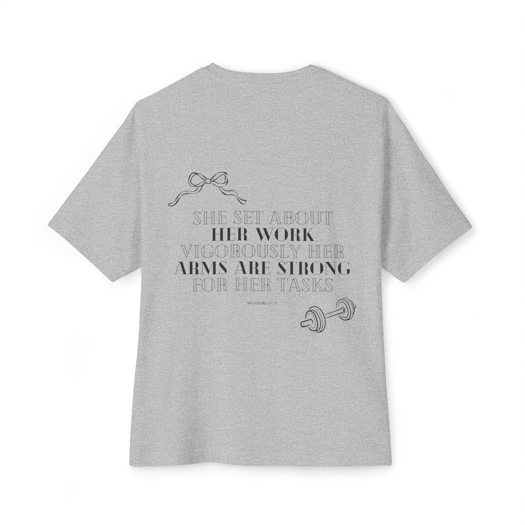 Proverbs 31:17 Oversized Boxy Tee