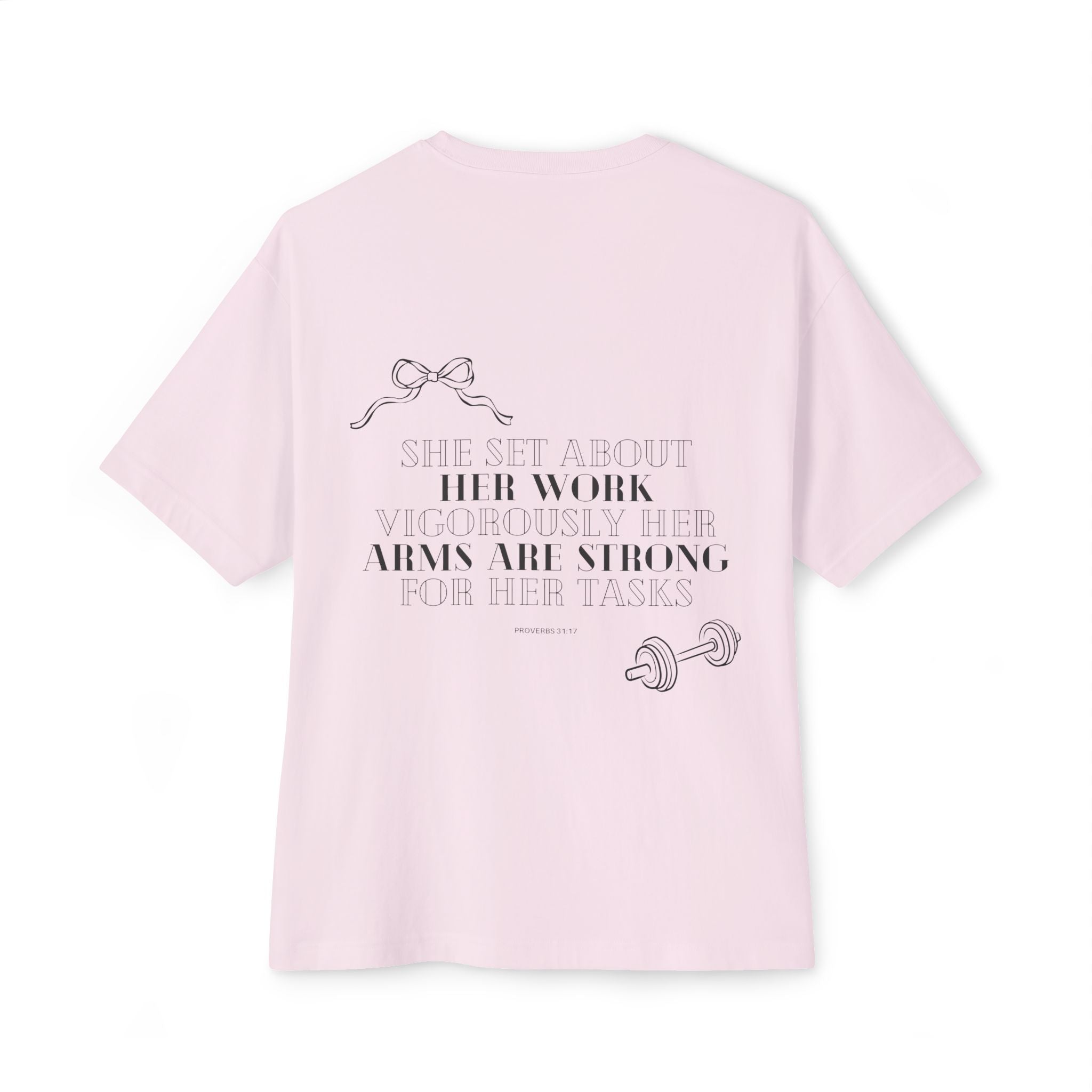 Proverbs 31:17 Oversized Boxy Tee